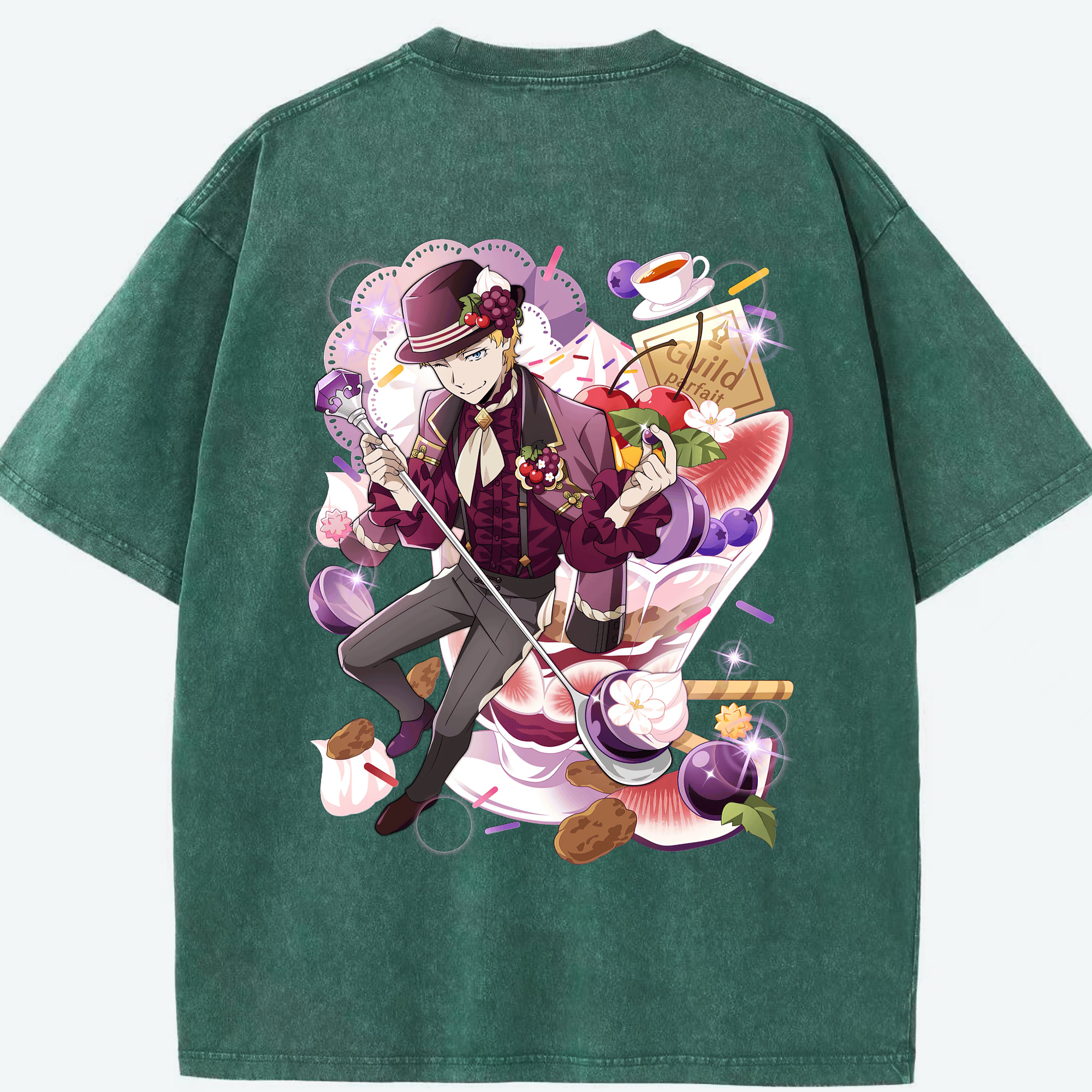 （画像用） 文豪ストレイドッグス Bungo Stray Dogs 綿100% ヴィンテージ風 半袖Tシャツ（背面プリント）